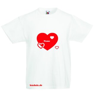 Kids T-Shirt Herzen mit individuellem Namen