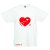 Kids T-Shirt Herzen mit individuellem Namen - wei&szlig; - 140