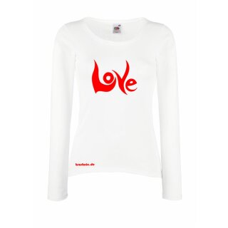 &quot;Love&quot; Long sleeve Design Shirt - rot - XS