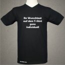 T-Shirt Men schwarz mit Wunschtext